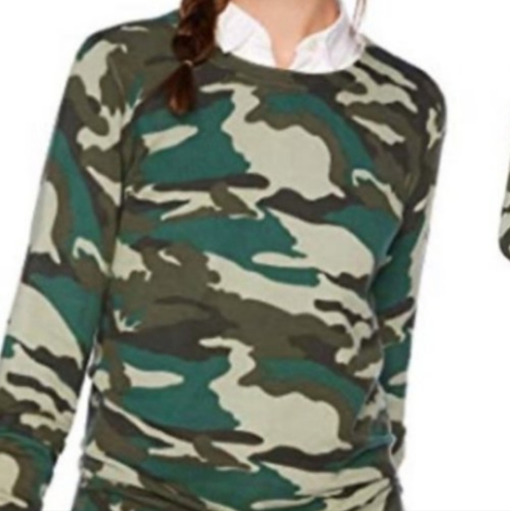 J. Crew Tippi Camo Merino Wool Sweater